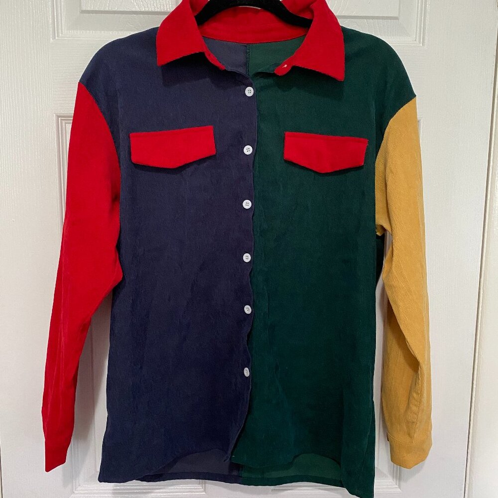 Multi-coloured Long Sleeve Button Up Shirt
